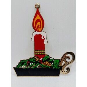 Lillian Vernon Lillikins Candle Brass Ornament Hand Painted Rare Vintage Find